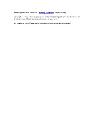 booking and rental software booking software