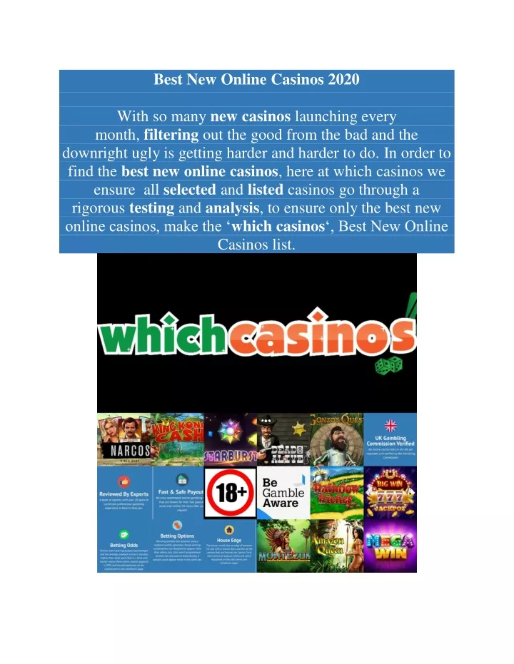 best new online casinos 2020