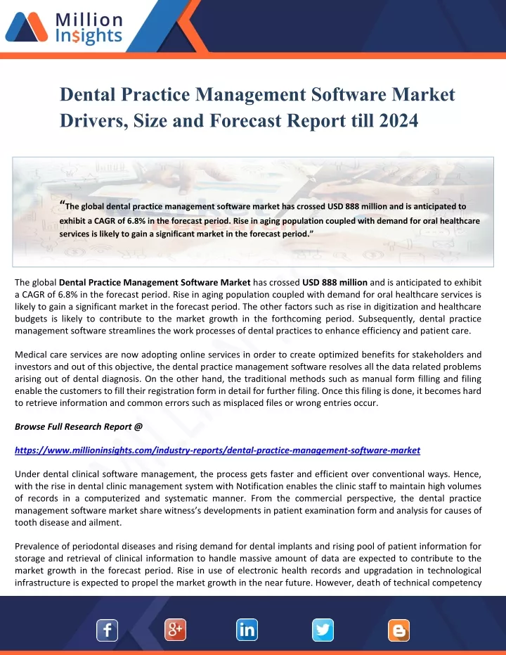 dental practice management software market