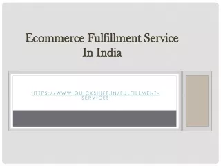 ecommerce fulfillment service in india