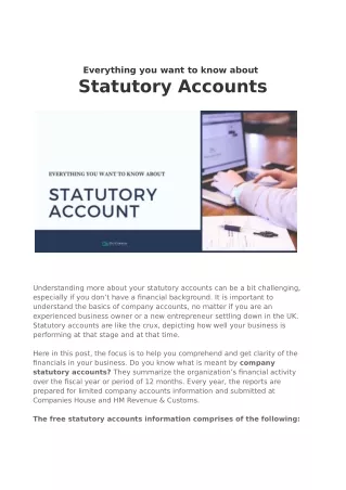 What are Statutory Accounts? DataGardener