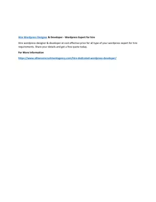 hire wordpress designer developer wordpress