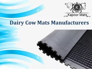 Dairy Cow Mats Manufacturers
