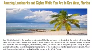 Amazing Landmarks and Sights While You Are in Key West, Florida