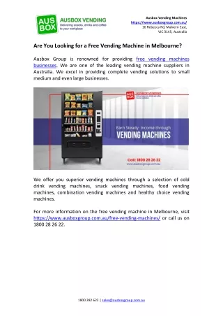 ausbox vending machines https www ausboxgroup