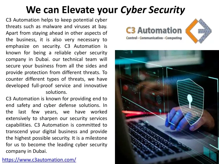 we can elevate your cyber security