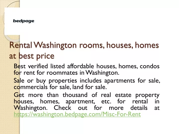 rental washington rooms houses homes at best price