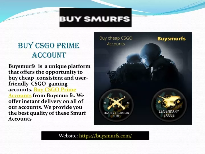 buy csgo prime account