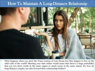 How To Maintain A Long-Distance Relationsip
