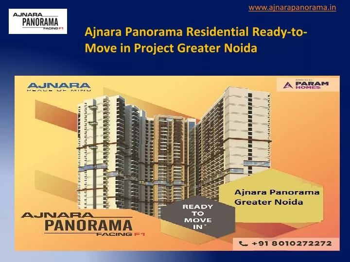ajnara panorama residential ready to move in project greater noida