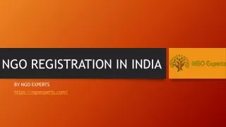 NGO REGISTRATION IN INDIA