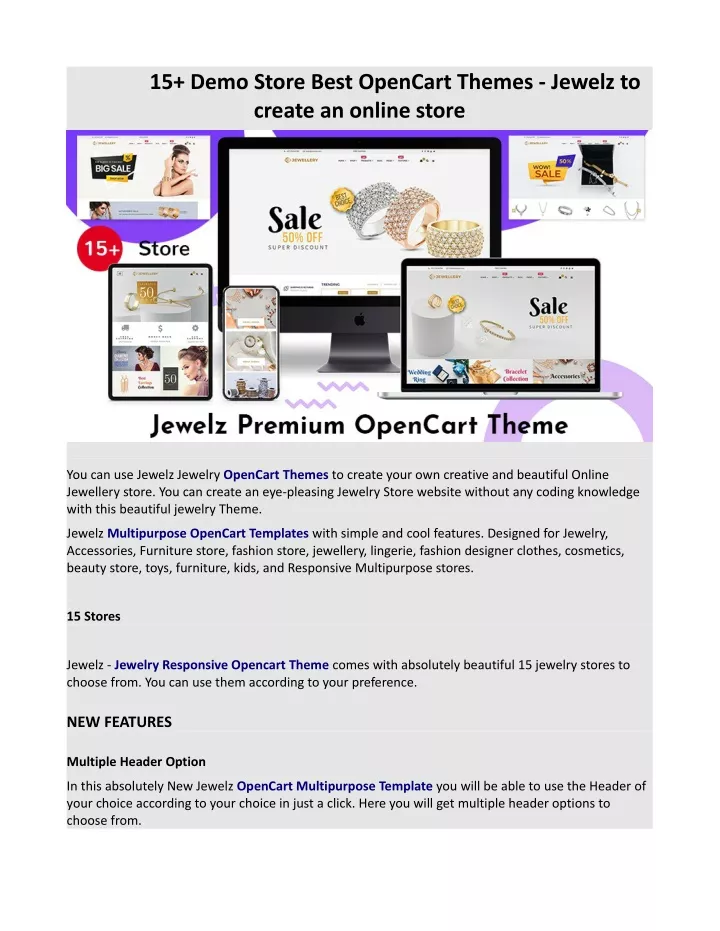 15 demo store best opencart themes jewelz