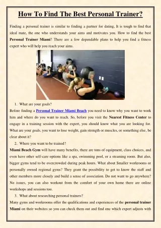 how to find the best personal trainer