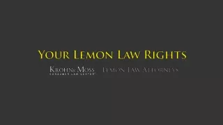 Lemon Law Attorney Near You - Your Lemon Law Rights