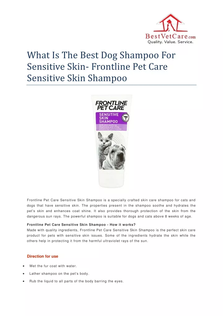what is the best dog shampoo for sensitive skin