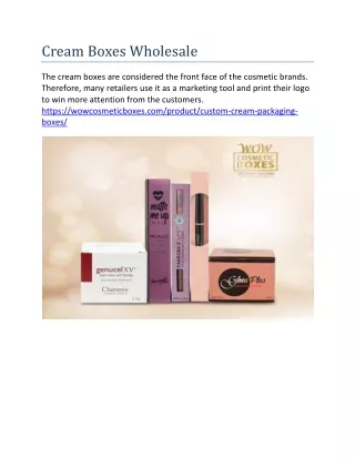 cream boxes wholesale