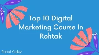 Rohtak Digital Marketing Course (Best SEO, SEM, PPC Training Institute)