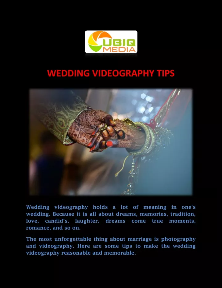 wedding videography tips