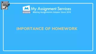 Importance of Homework