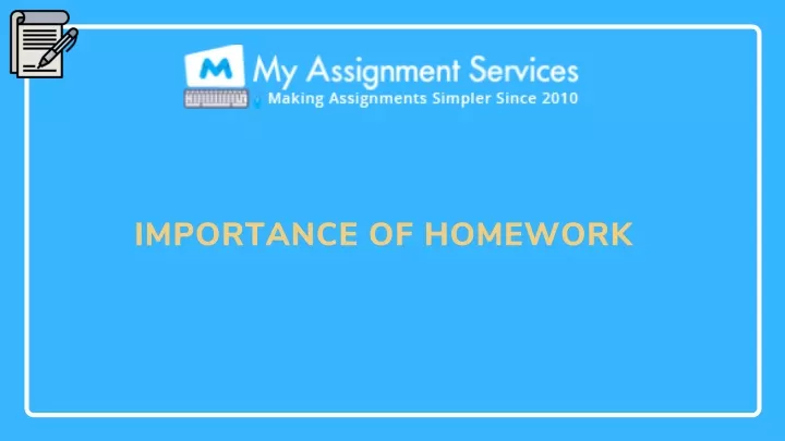 ppt on importance of homework