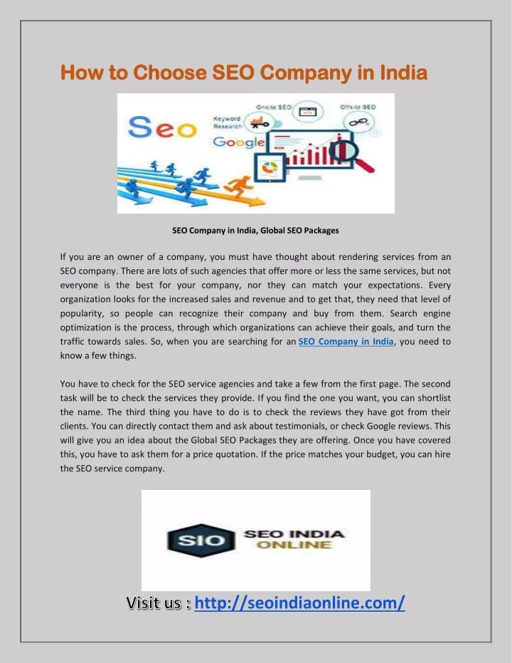 how to choose seo company in india how to choose