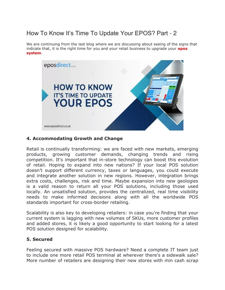 how to know it s time to update your epos part 2