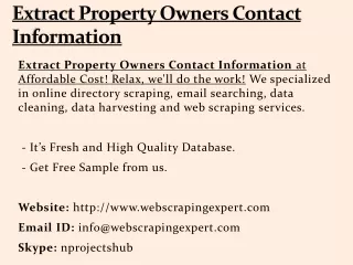 extract property owners contact information