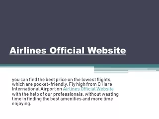 airlines official website