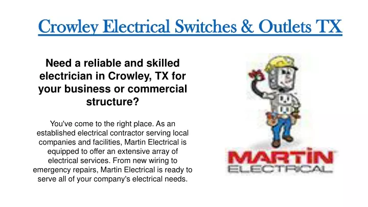 crowley electrical switches outlets tx