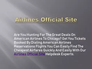 airlines official site