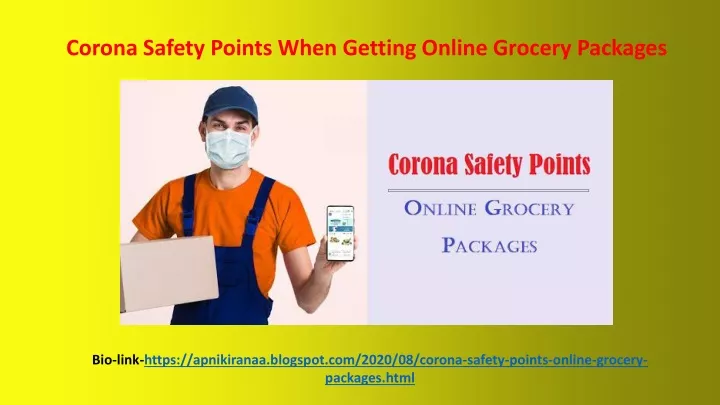 corona safety points when getting online grocery