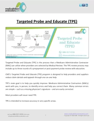 targeted probe and educate tpe