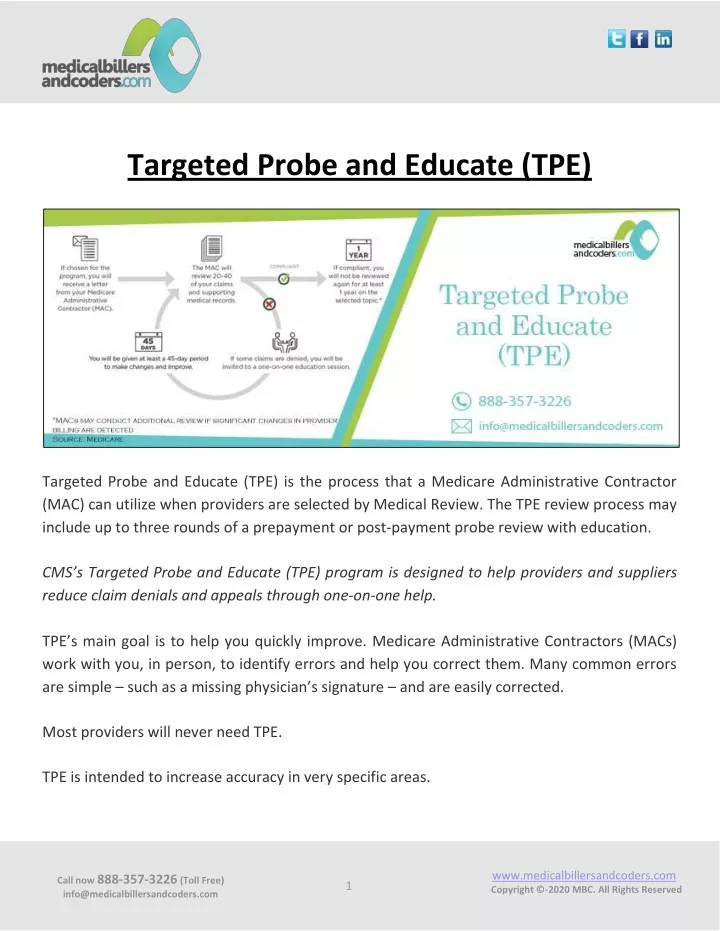 targeted probe and educate tpe