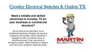 Crowley Electrical Switches & Outlets TX