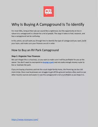 How To Buying A Campground And Change Your Business Strategies