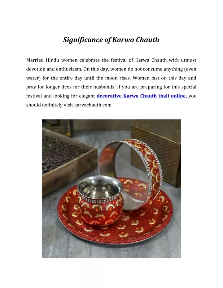 significance of karwa chauth