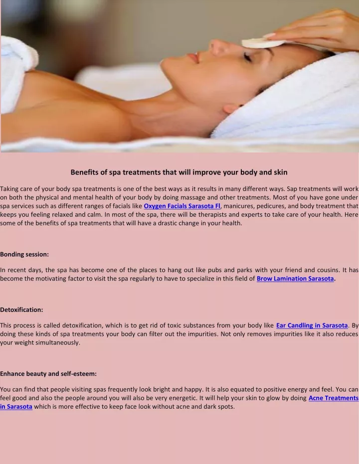 benefits of spa treatments that will improve your