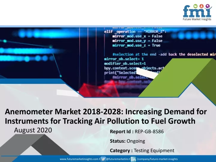 anemometer market 2018 2028 increasing demand