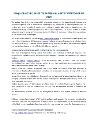 360quadrants releases top 20 medical alert system