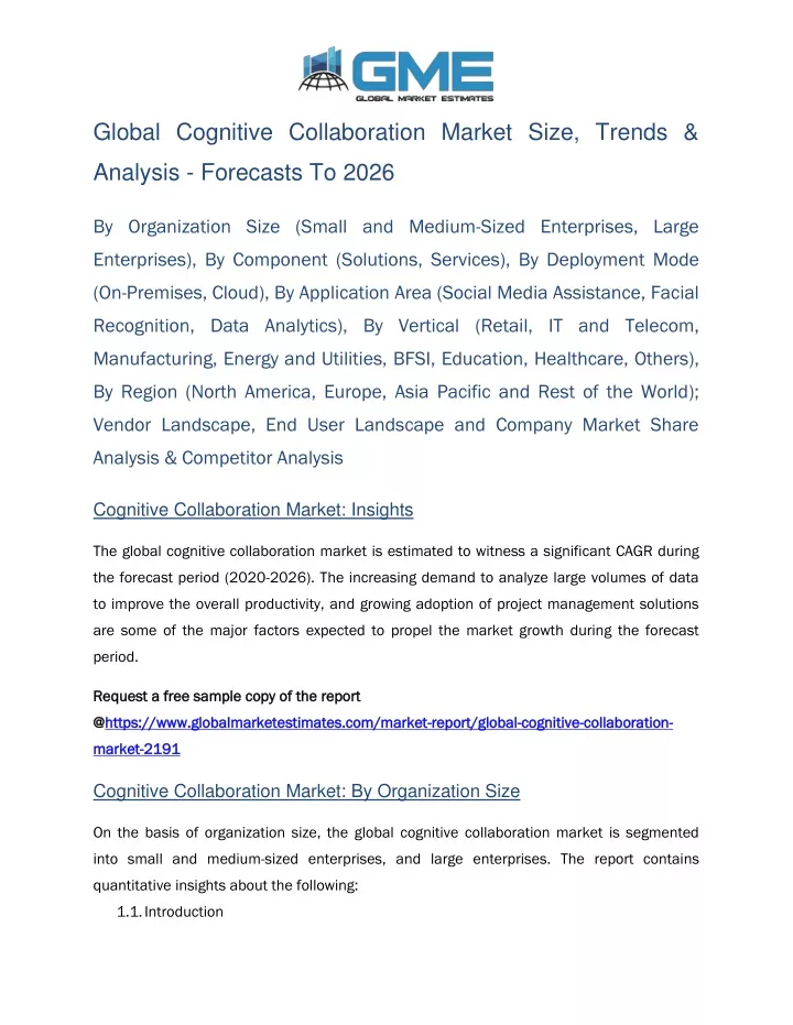 global cognitive collaboration market size trends