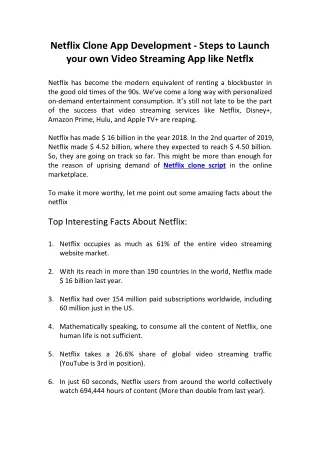 netflix clone app development steps to launch