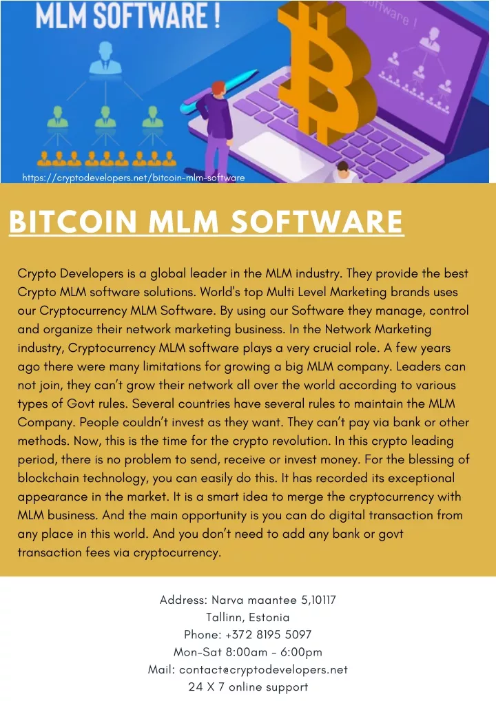 https cryptodevelopers net bitcoin mlm software