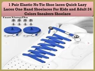 1 Pair Elastic No Tie Shoe laces Quick Lazy Laces One Hand Shoelaces For Kids and Adult 24 Colors Sneakers Shoelace