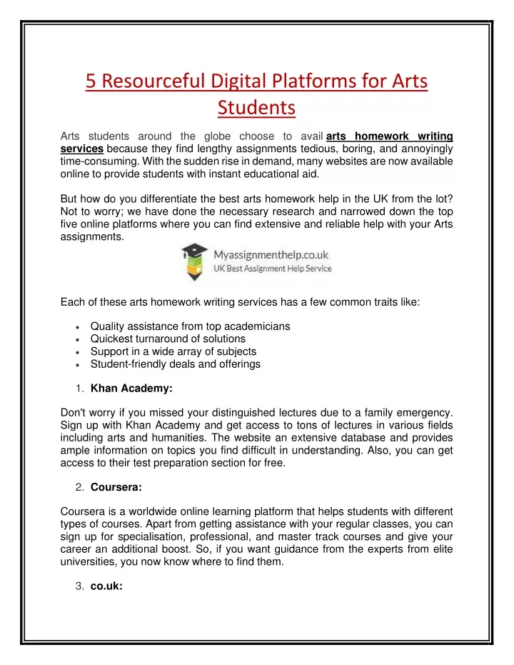 5 resourceful digital platforms for arts students