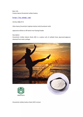 basic info product name chondroitin sulfate sodium