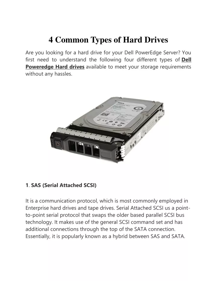 4 common types of hard drives