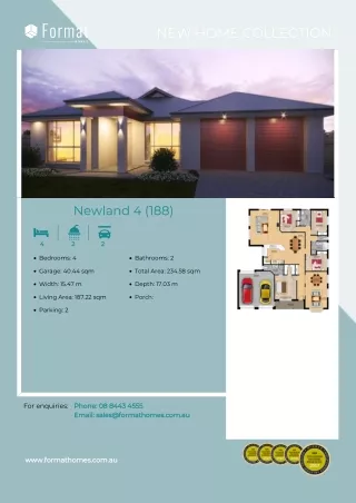 Newland 4 Bed | Format Homes | New Home Builder Adelaide