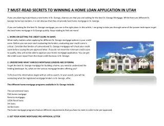 7 must read secrets to winning a home loan