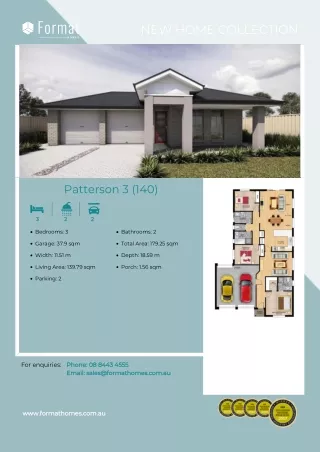 Patterson 3 Bed | Format Homes | New Home Builder Adelaide