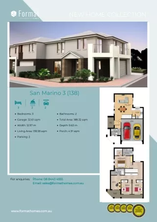 San Marino 3 Bed | Format Homes | New Home Builder ...